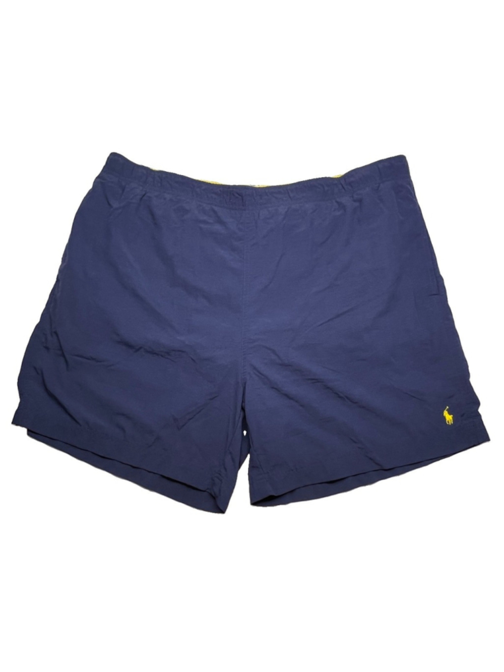 Polo Ralph Lauren Swim Trunks Men’s XL Blue With Yellow Pony 6” Inseam Lined
